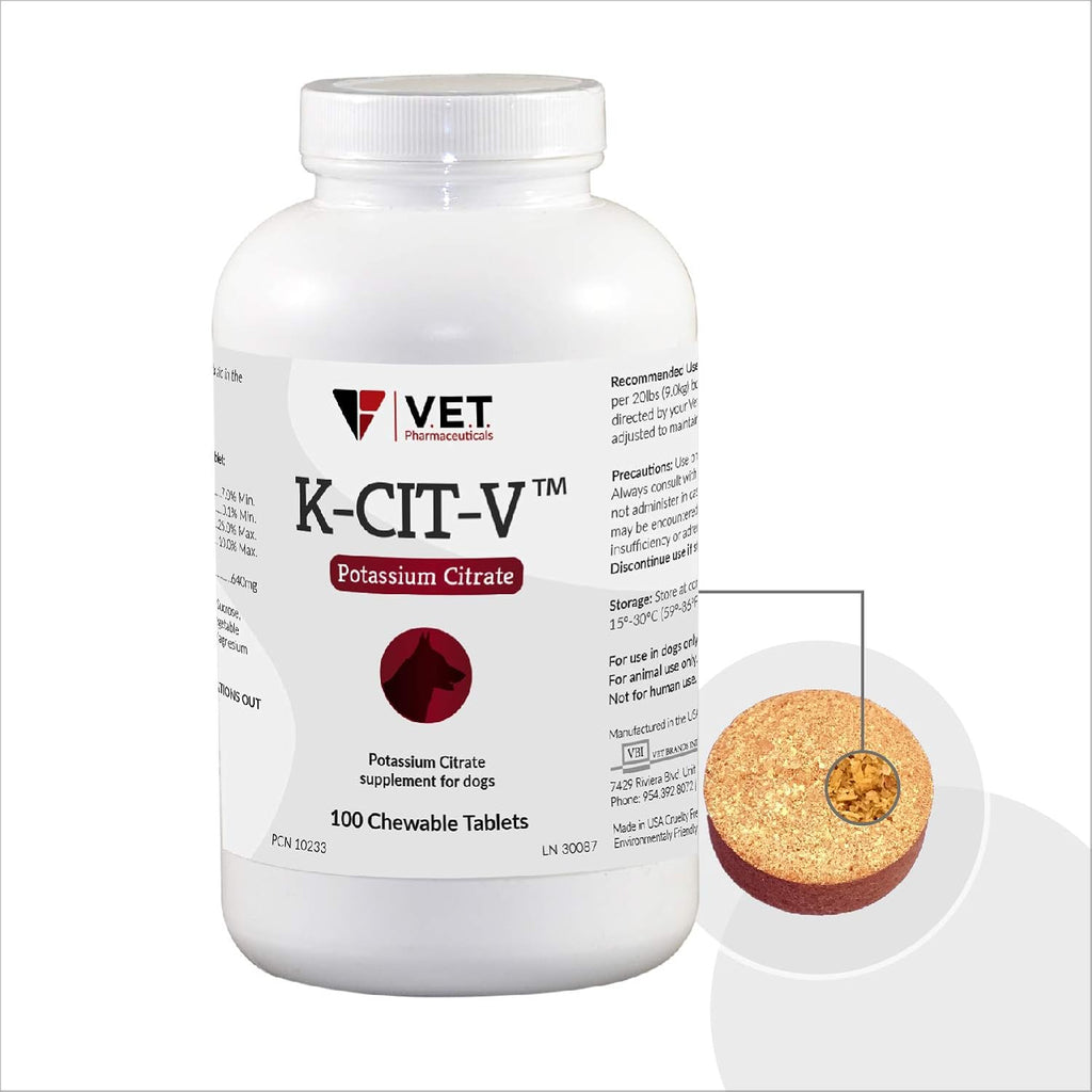 V.E.T. Pharmaceuticals struvite stone prevention supplement bottle for canine and feline use