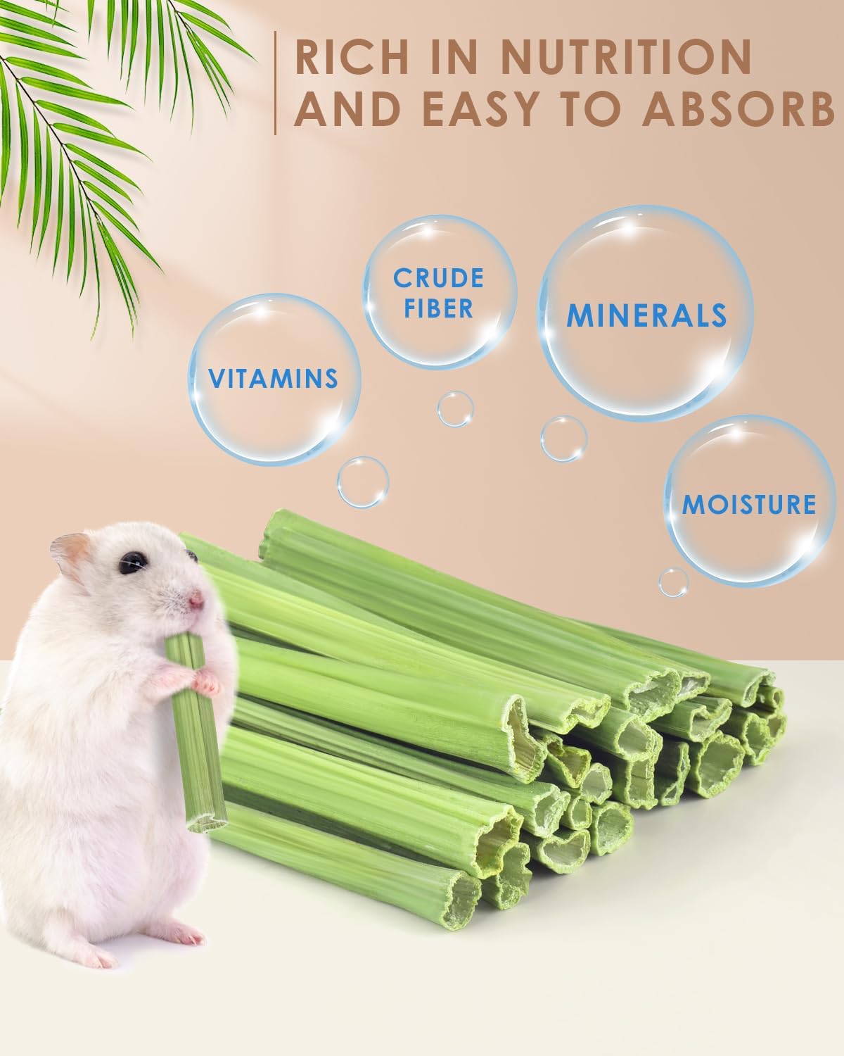 Natural organic molar treats for rabbits and hamsters close up view