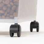 Amazon Basics Airtight Pet Food Storage Container with Scoop, BPA Free, Removable Wheels, 69 QT, Gray - Image 9