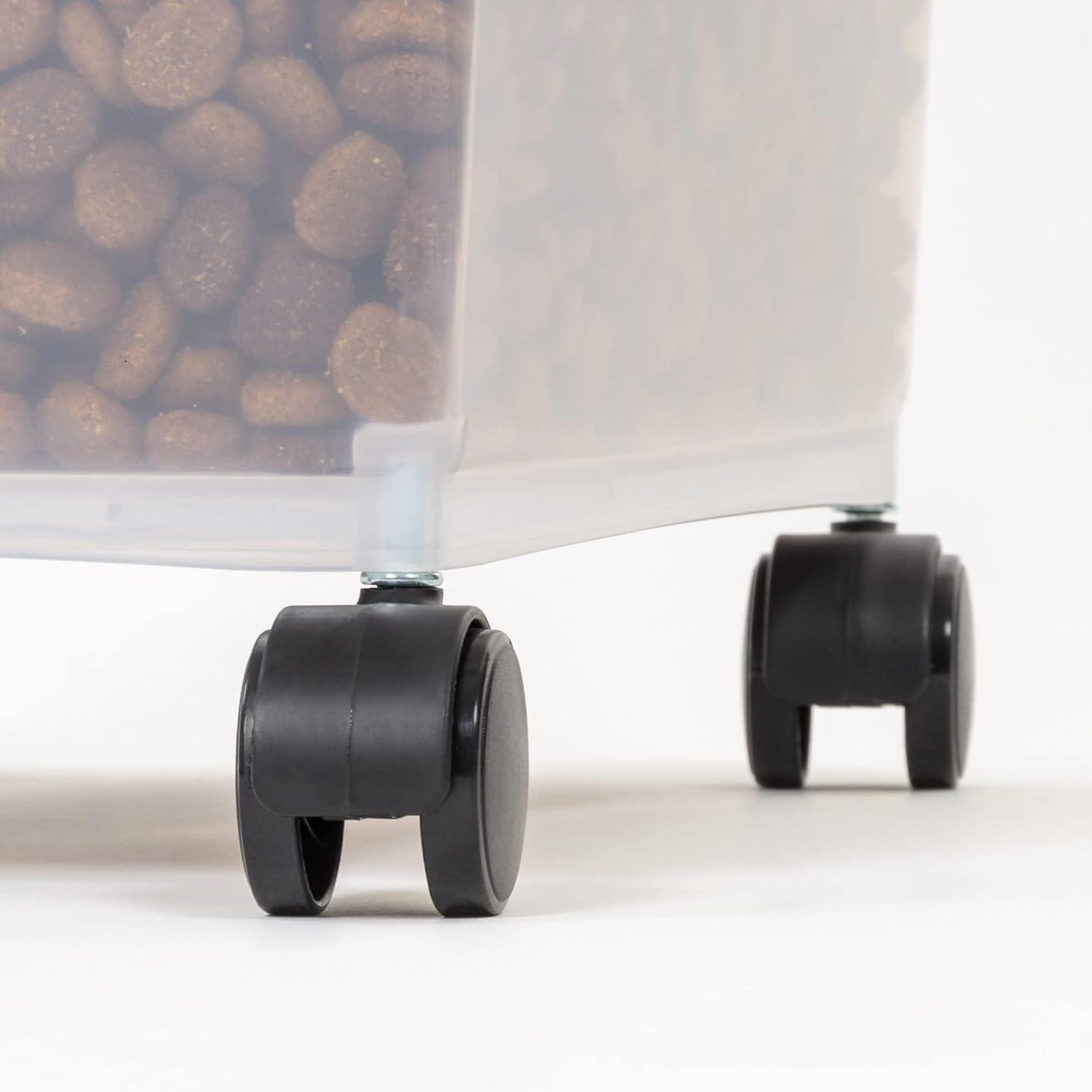 Amazon Basics Airtight Pet Food Storage Container with Scoop, BPA Free, Removable Wheels, 69 QT, Gray - Image 9