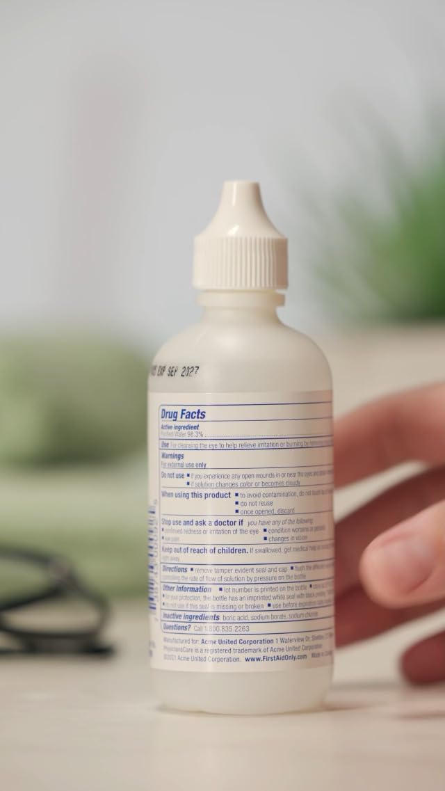 PhysiciansCare by First Aid Only imported eye wash for Indian first aid needs.