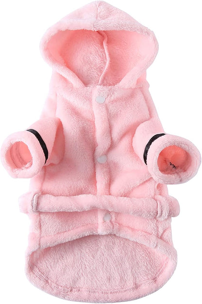 Petyoung Pet Bathrobe Dog Pajama Thickened Hooded Bathrobe Quick Drying and Super Absorbent Dog Bath Towel Soft Pet Nightwear for Puppy Small Dogs Cats - Image 13