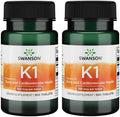 Swanson Vitamin K1 tablets front view bottle supplement
