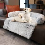 Tinaco calming pet bed mat front view on couch