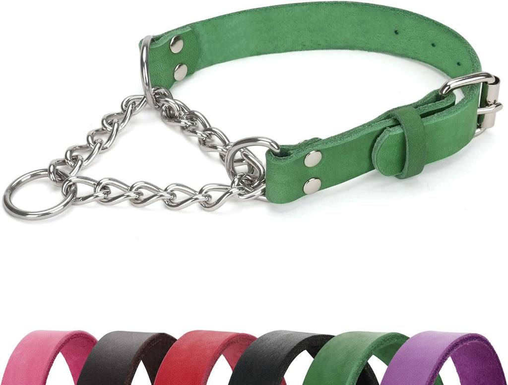 Premium imported cowhide leather dog collar for secure daily walking
