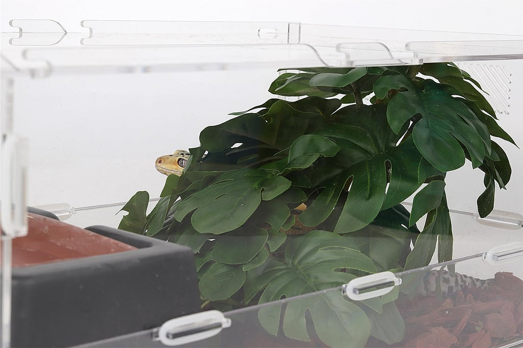 Woledoe reptile terrarium decor showing bendable foliage