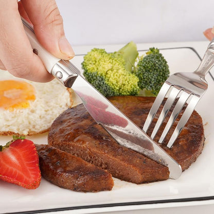 Besportble stainless steel flatware set for children on dining table