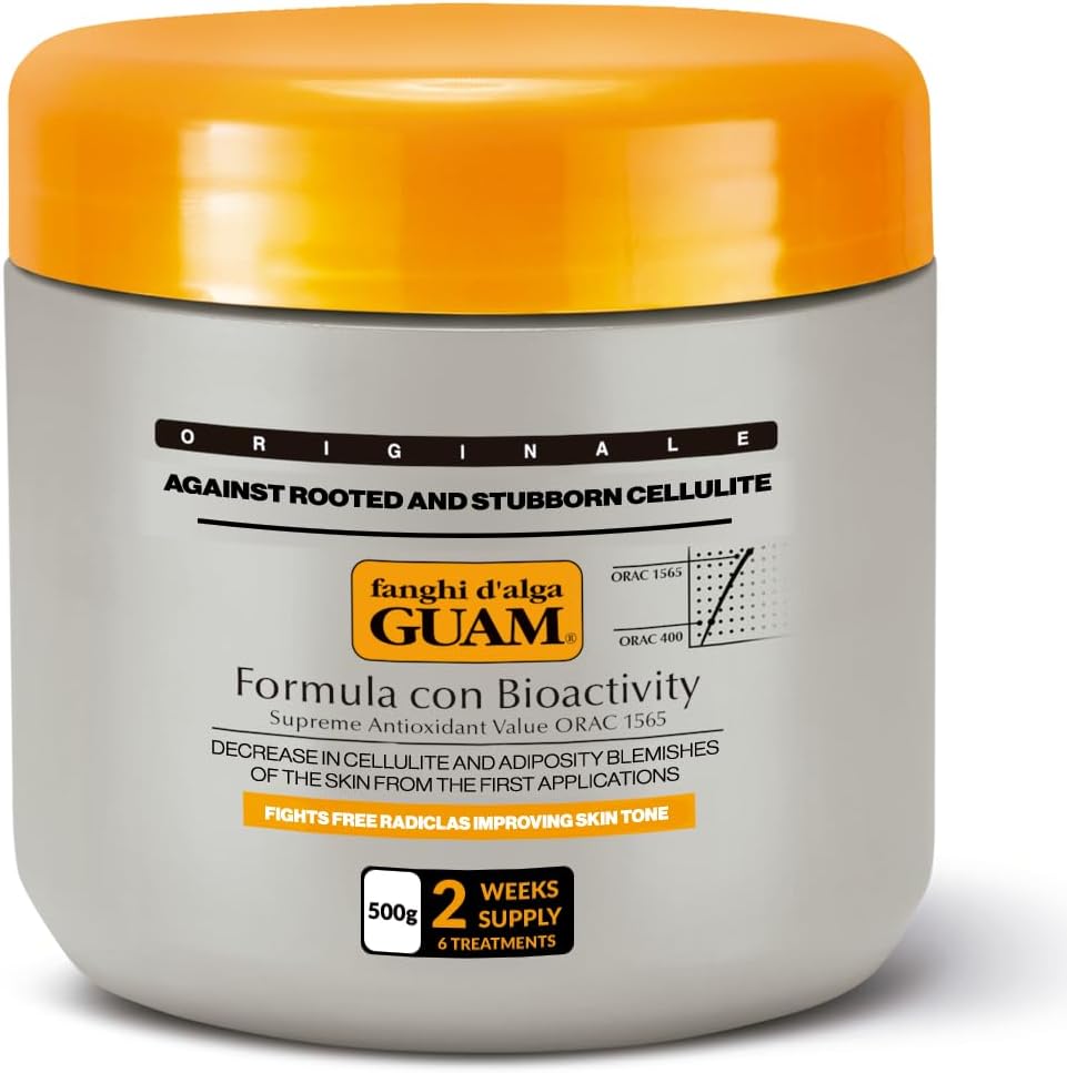Guam Anti Cellulite Body Wrap 500g jar front view showing packaging details