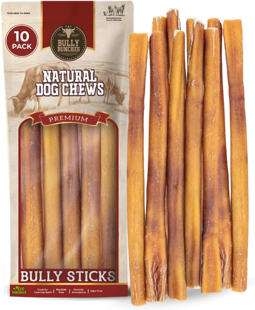Bully Bunches Premium (6" Standard - 5 Pack) Odor-Free Bully Sticks for Small to Medium Dogs & Puppies - Consistently Sized, Long Lasting Chews for Oral Care - All Natural, 100% Beef Dog Treats - Image 11