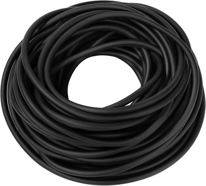 AQUANEAT 50 Feet Aquarium Airline Tubing front view showing the full black continuous roll.