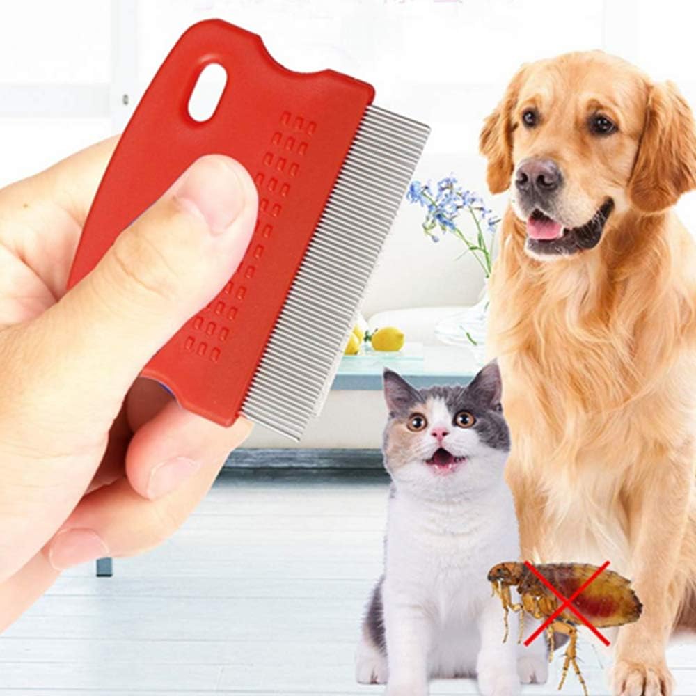 Using grooming comb on long hair pet coat