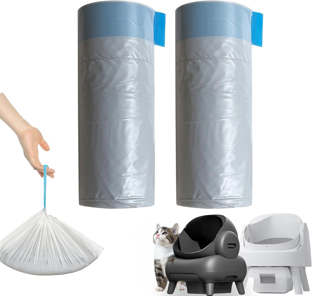80 Count Litter Bags Compatible with NeakasaM1 and Pet Pivot Autoscooper 11 Open-Top Self-Cleaning Cat Litter Box, 4 Rolls Cat Litter Waste Receptacles Bags (80 Count) - Image 9