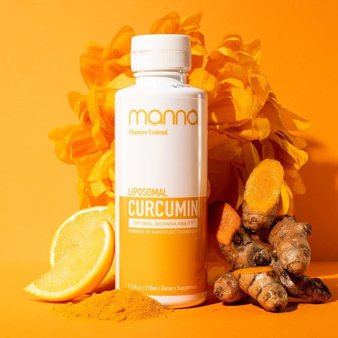 Manna Vitamins Evolved Liposomal Liquid Curcumin front view bottle