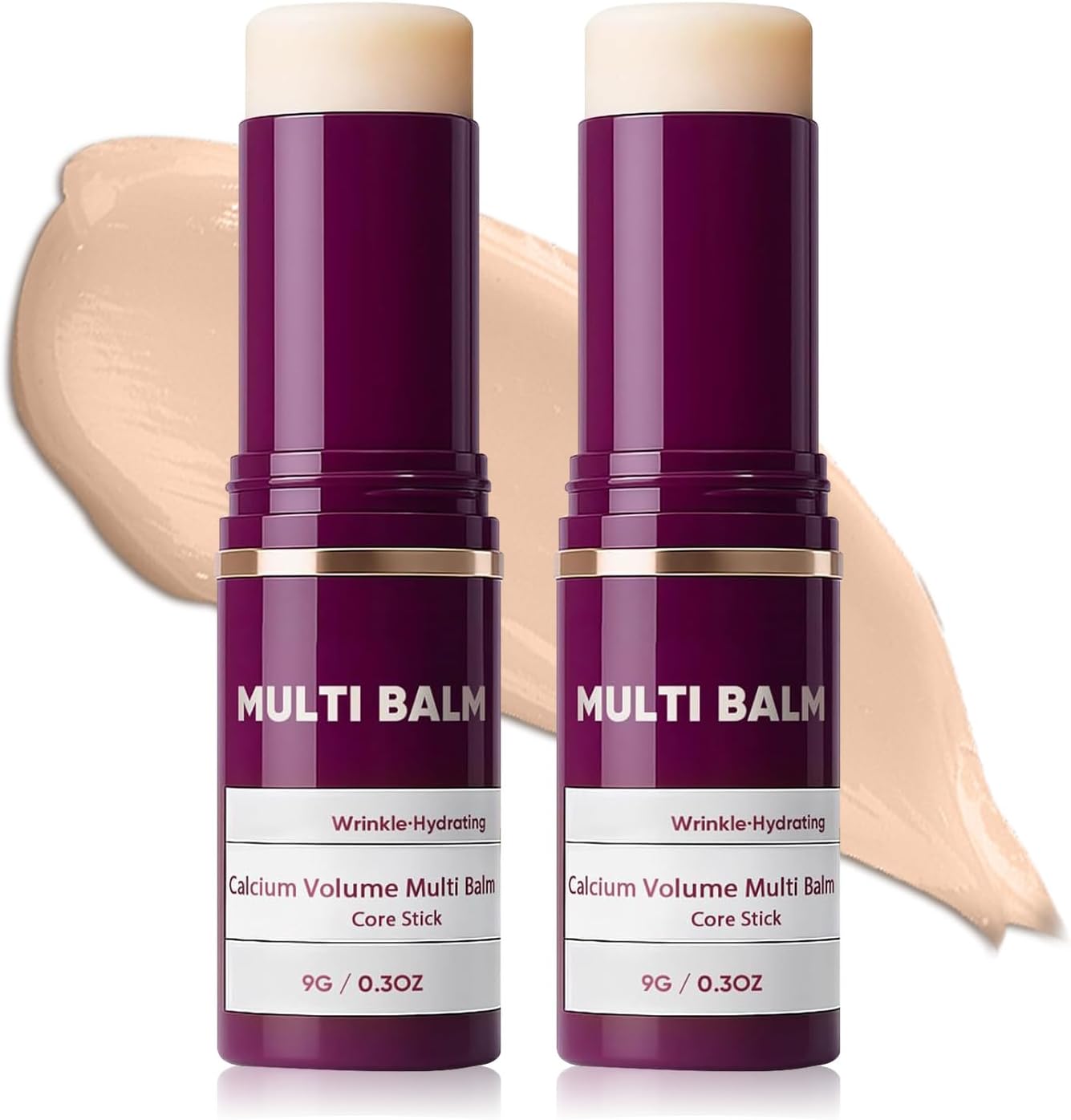 EOIRULA Calcium Volume Multi Balm Stick front view pack of two for hydrating anti aging skincare