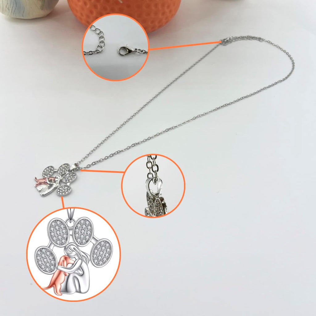 Authentic USA imported Blingbling Warmth pet and human jewelry set packaging view.
