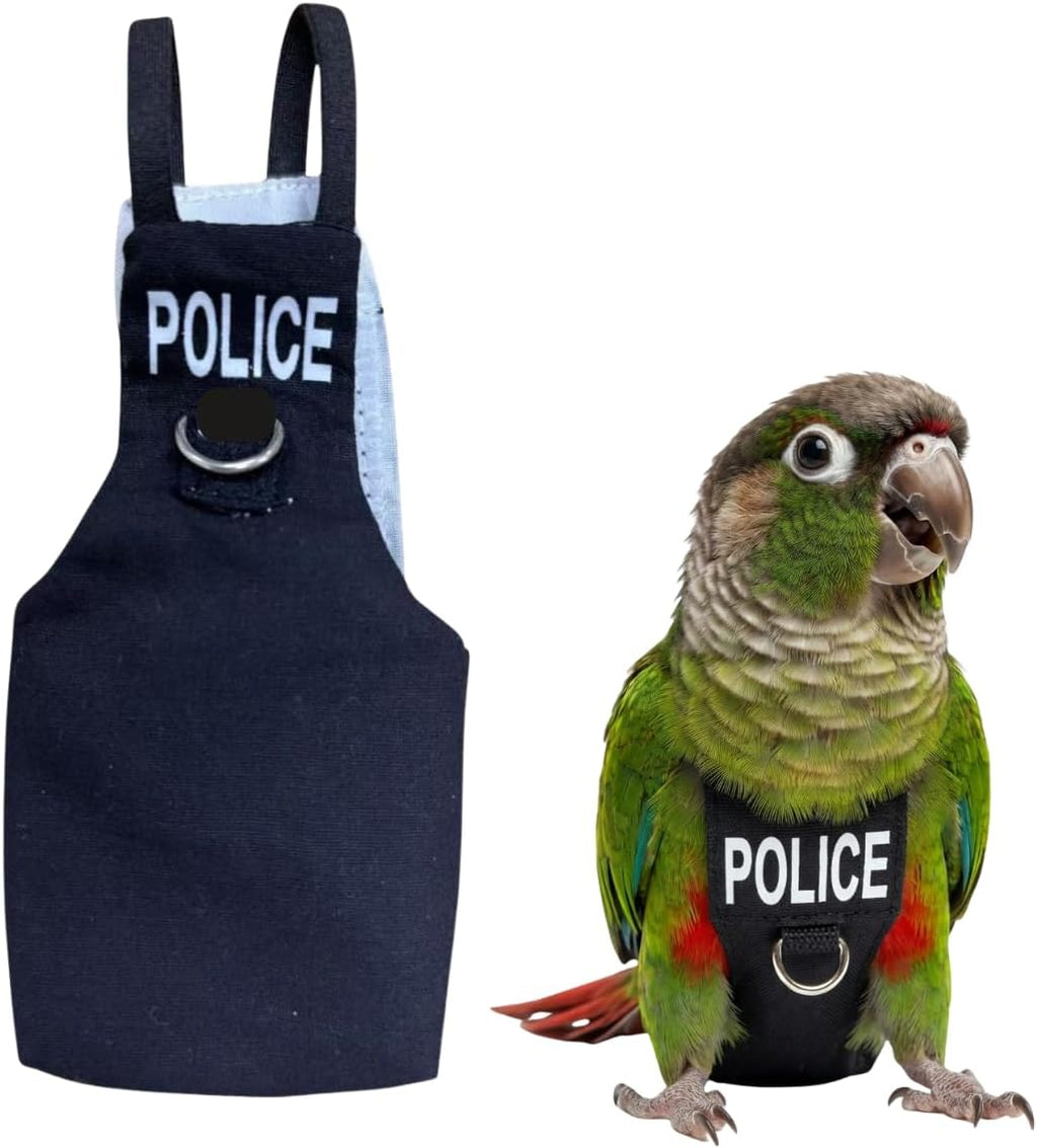 Bird Diaper Flight Suit, Cute Cosplay Parrot Clothes, Easy-to-Wear Washable Nappy, Durable Metal Ring Harness for Cockatiel, Conure, African Grey, Parakeet Outdoor Flying (with Leash,XXL) - Image 13