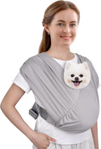 CUBY Swaddle Dog Sling Carrier for Small Dogs, Front Pet Sling Carrier Chest,Hands Free Adjustable Cat Sling Carrier Soft Cotton Reducing Pain Puppy Sling Carrier for Small Pet Up to 10lb (Dark Gray) - Image 11