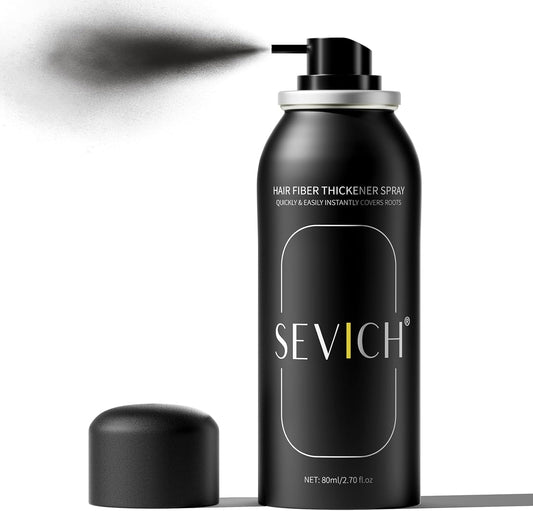 Sevich Hair Fiber Spray front view bottle for instant hair thickening