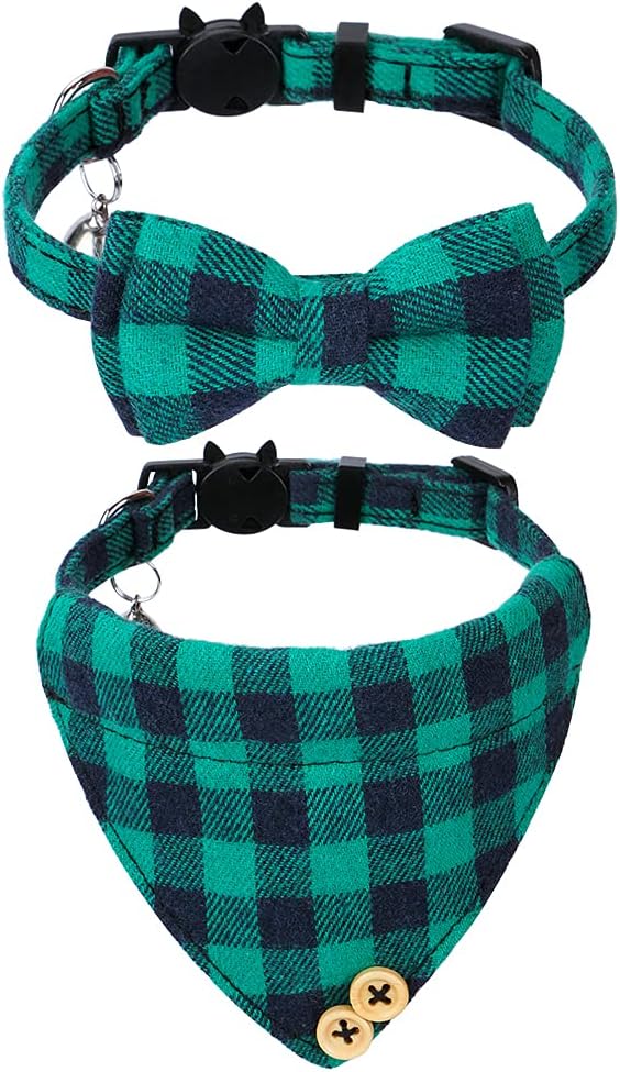Faleela Breakaway Cat Collar with Bells - 2 Pack Cat Collar with Bells, Cat Collars with Bandana, Accessories for Pet Collars, Adjustable for Cats and Small Dogs - Image 7
