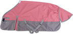 LEAFOREST pink and grey miniature pony waterproof sheet spread out flat to showcase the seamless stitching design.