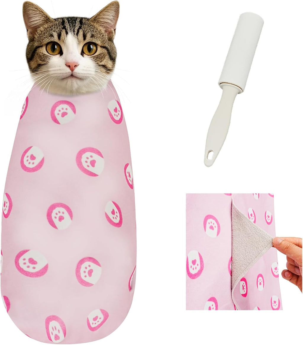 Supet Cat Grooming Wrap for Cutting Nails, 2026 Self-Adherent Cat Wrap, Anti-Escape Calming Cat Swaddle Wrap for Medicine, Nail Clipping, Teeth Brushing, Ear Cleaning - Image 13