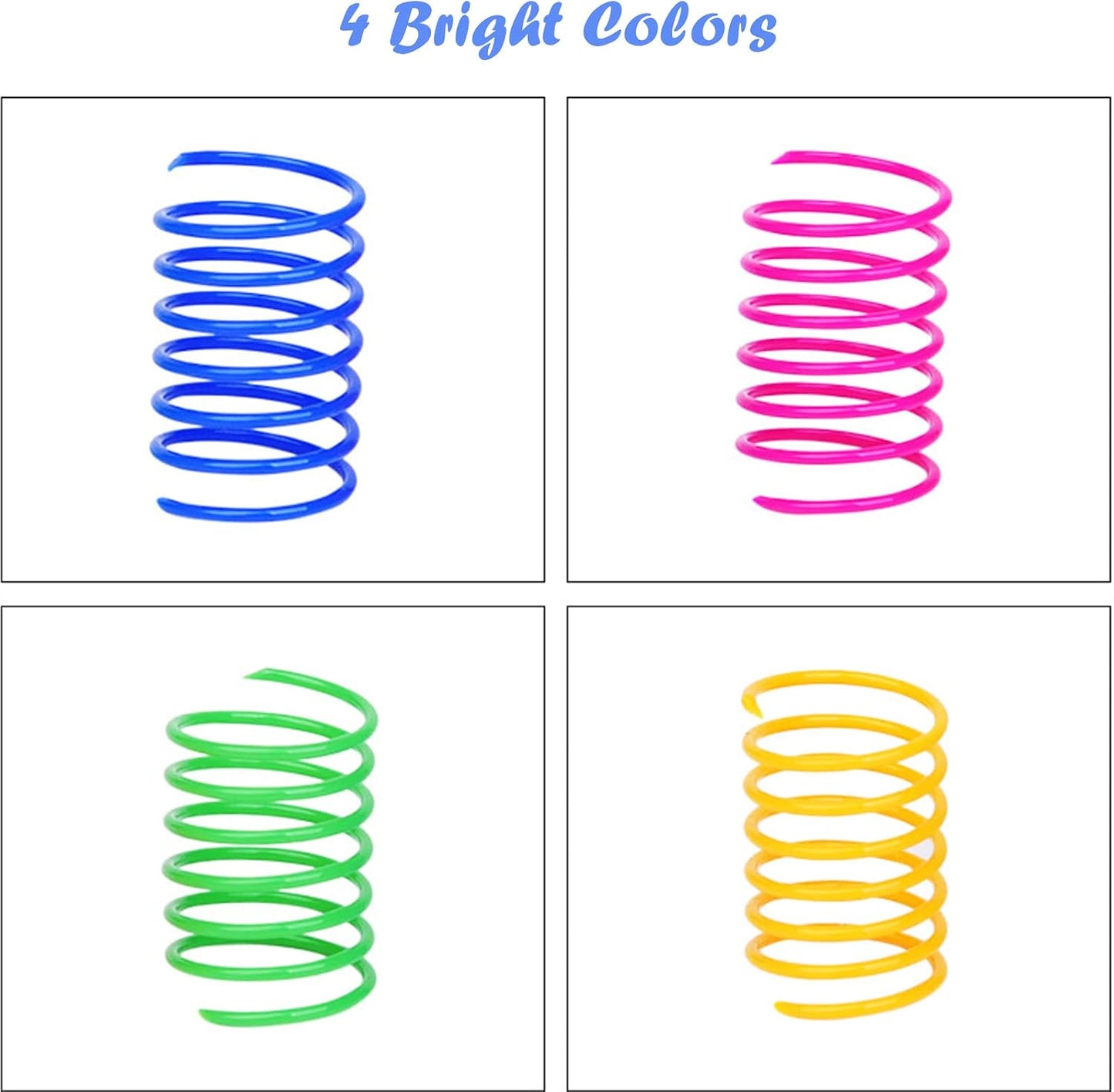 ISMARTEN plastic coil spiral springs package layout durable kitten toys