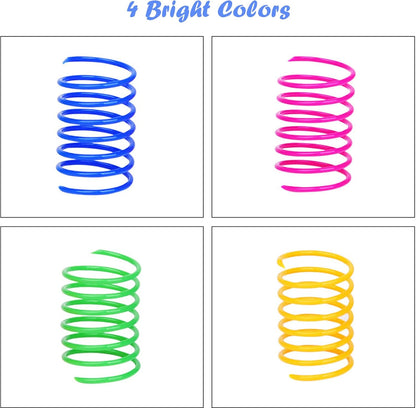 ISMARTEN plastic coil spiral springs package layout durable kitten toys