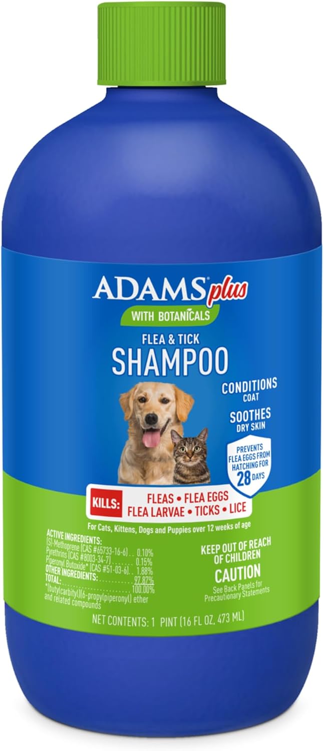 ADAMS Plus Flea and Tick Shampoo with Precor for Dogs, Cats, Puppies & Kittens, Treats Infestations, Kills Ticks, Flea Eggs & Lice, Cleans and Conditions Coat, 12 oz - Image 12