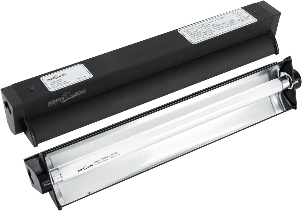 REPTI ZOO T5 HO UVB Lighting Combo Kit, Terrarium Hood Comes with Desert 10.0 UVB T5 Lamp (24W) - Image 10