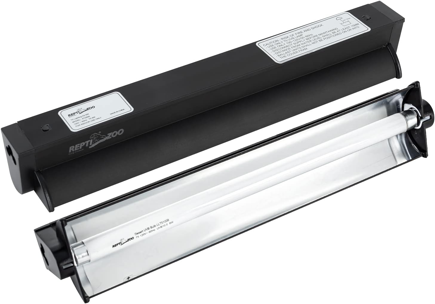 REPTI ZOO T5 HO UVB Lighting Combo Kit, Terrarium Hood Comes with Desert 10.0 UVB T5 Lamp (24W) - Image 10