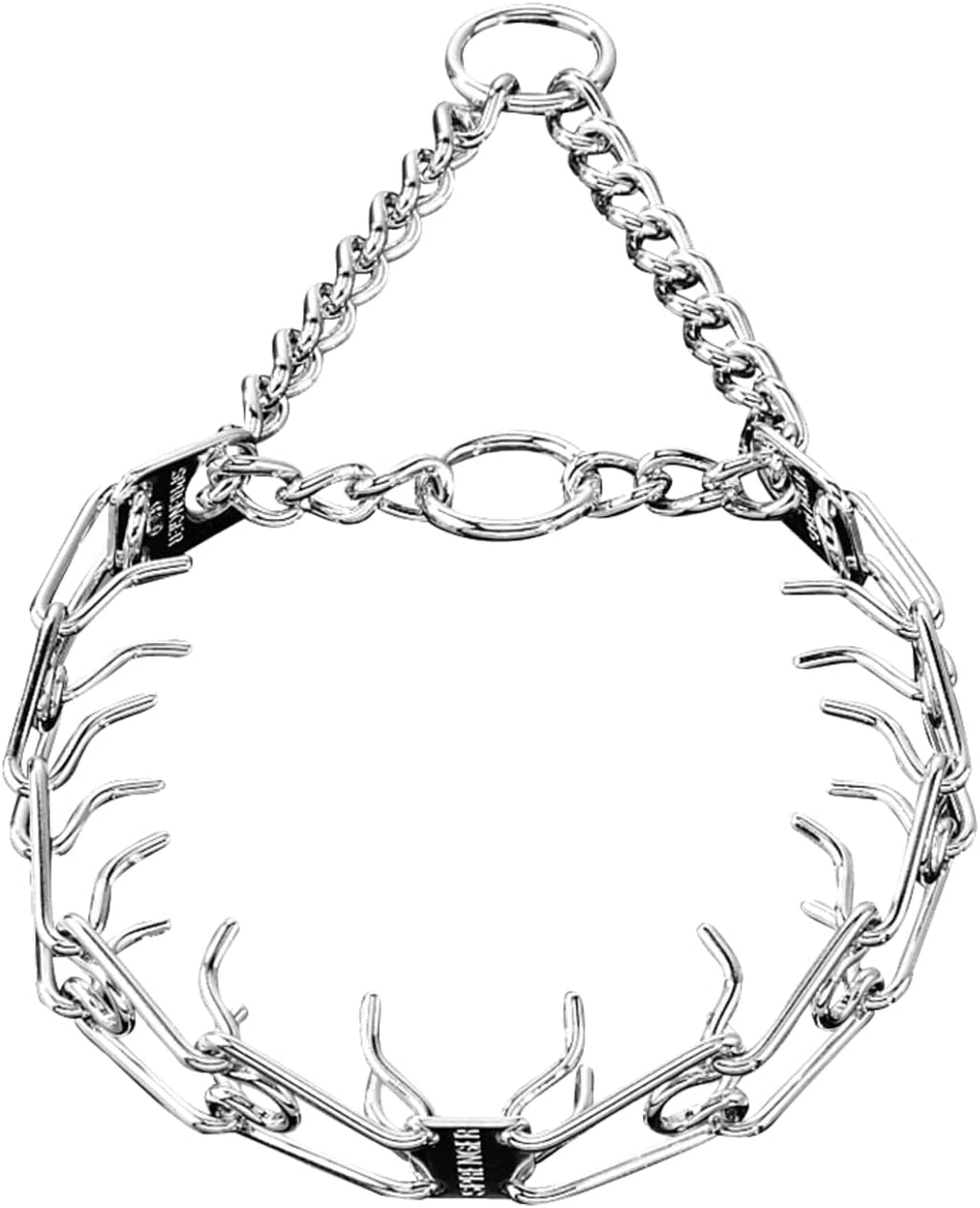 Close up of the Ultra Plus center plate and interlocking links on the pinch collar.