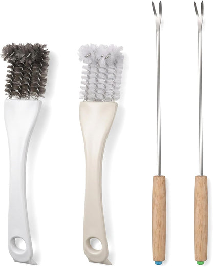 Teaaha 4-piece bird cage cleaner brush kit front view for effective pet habitat maintenance.