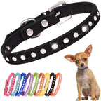 Pink Rhinestone Small Dog Collars for Female Dogs, Pretty Bling Diamond Cat Collar Crystal Sparkly Glitter Jewel Puppy Collar for XXS Xs Small Medium Pet Girl Dogs Kitten, XSmall - Image 10