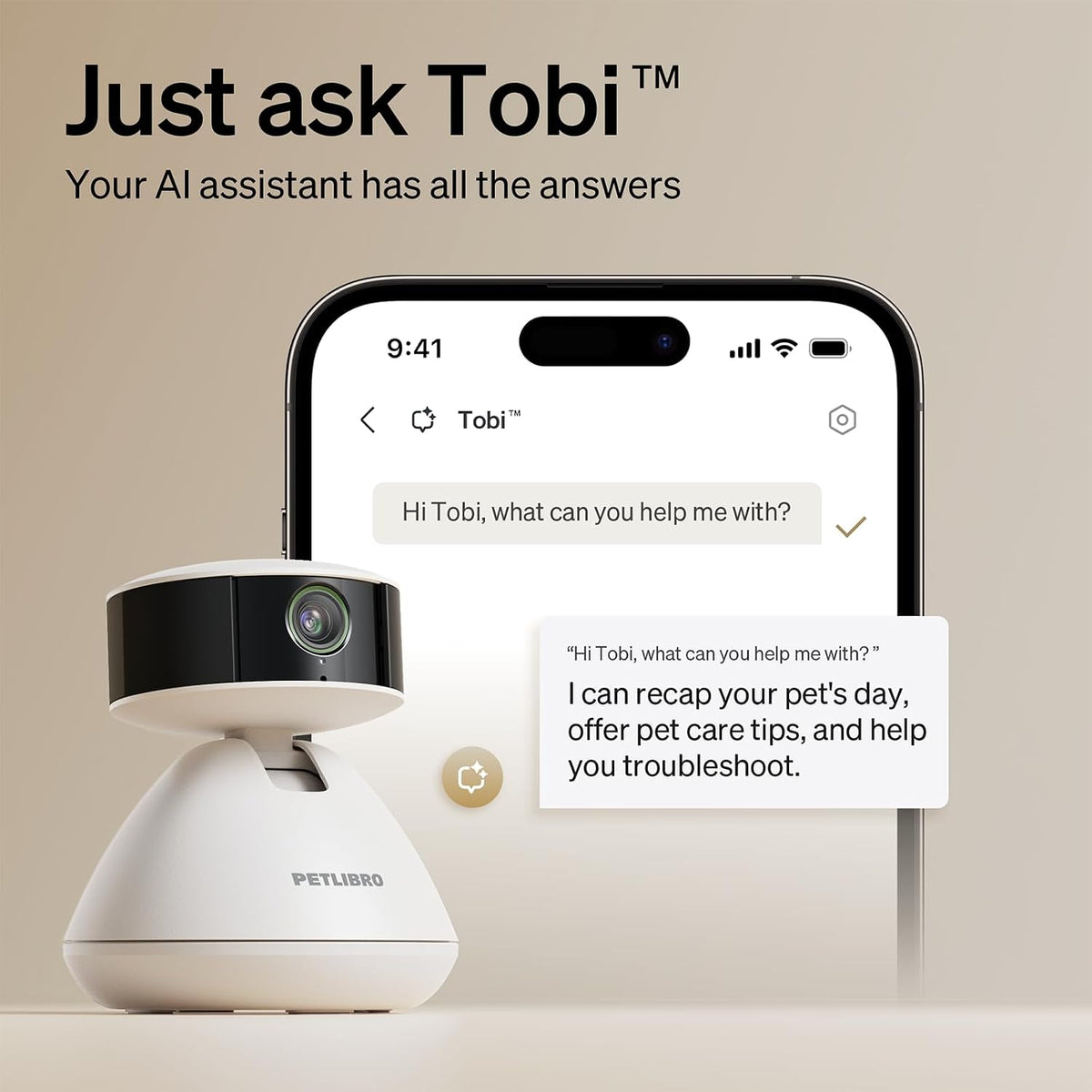 PETLIBRO AI Dog Camera Pet Camera Indoor with Phone App [Multi-Pet Recognition, Daily Activity Analysis & Smart Summaries] Cat Cam 360 degrees View, 1080P Dog Cam Night Vision, 2-Way Audio Home Camera WiFi - Image 10