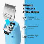 FuzzyFix professional pet clipper kit laid out with premium metal guide combs and grooming accessories.