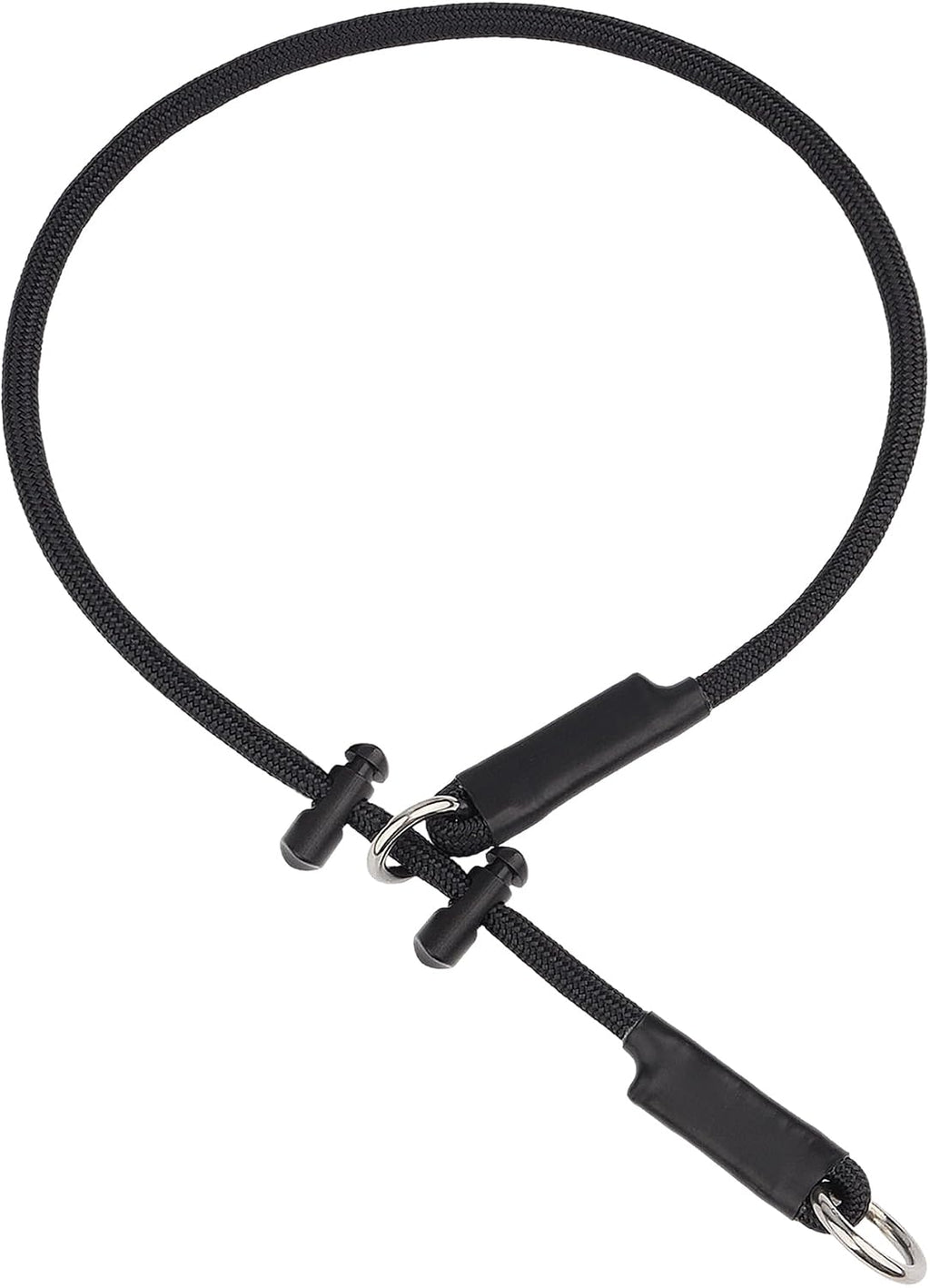 Martingale Dog Collar, 5/16" High-Strength Nylon Rope Slip Collar with Spring-Loaded Adjustable Stopper for Small, Medium & Large Dogs(Black, 22 inch) - Image 11