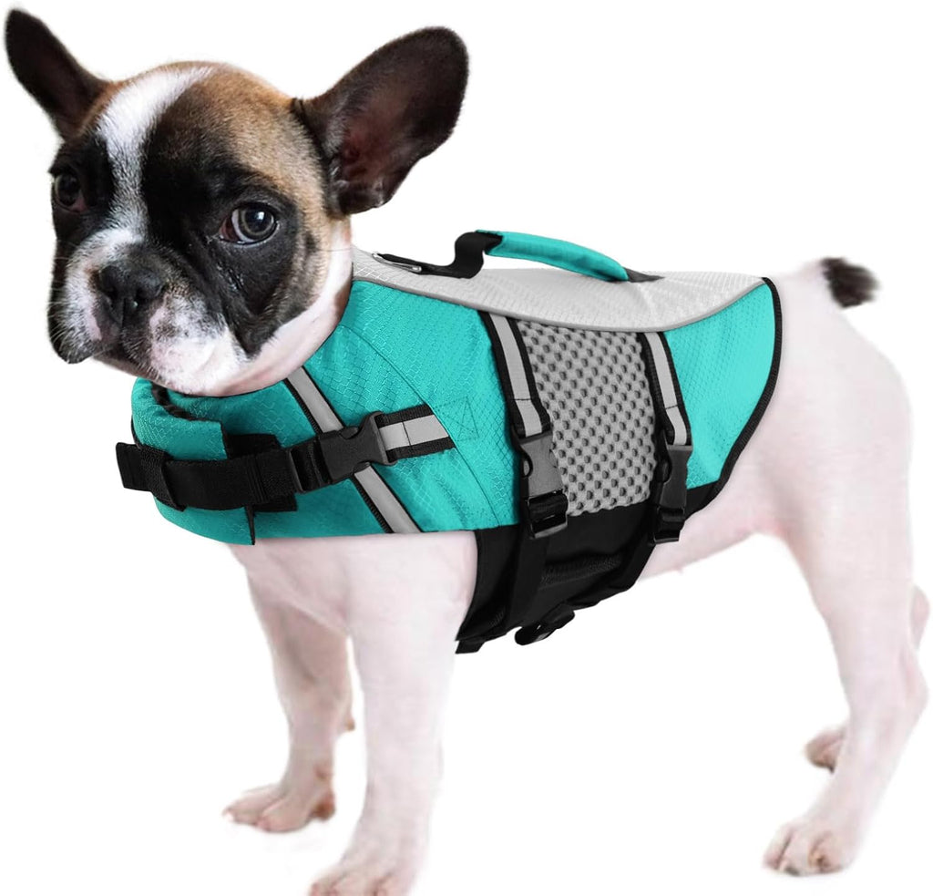Queenmore Dog Life Jacket Swimming Vest Small Medium Dogs Neoprene Water Boating Life Preserver Lightweight Reflective Cat Puppy Kayaking Lifesaver for French Bulldog,Yorkie Terrier,Bichon(Pink,S) - Image 11