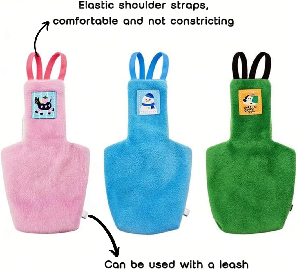 Washable velvet bird diaper flat lay arrangement