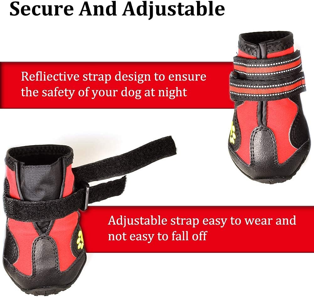 CovertSafe dog boots with reflective straps open for fitting