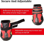 CovertSafe dog boots with reflective straps open for fitting