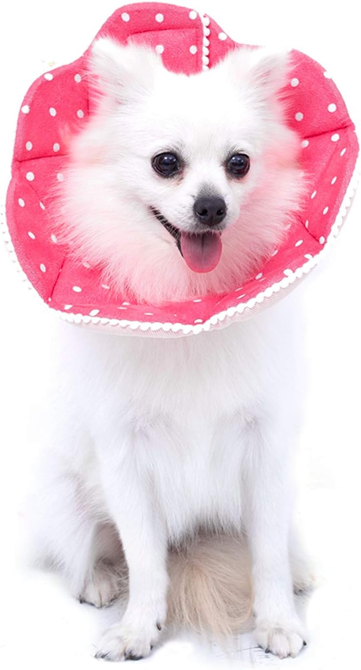Adjustable Dog Cat Cone,Soft Recovery Cat Cone Collar,Dog Protective Collar for Cats and Puppy Surgery,Pink,Small - Image 9