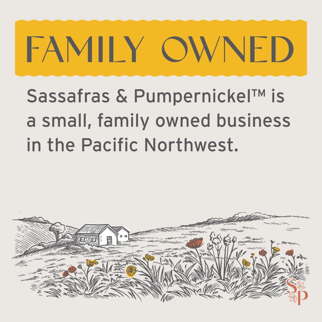 Sassafras and Pumpernickel USDA organic certification label on packaging