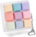 FunisFun Keyboard Fidget Toy front view showing the handheld mechanical clicker with colorful macaron keycaps.