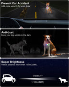 DAAMENT Rechargeable Safety Light displaying the 4 distinct RGB color-changing modes.