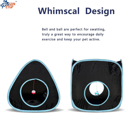 Pop up interactive cat cube tent combination set for kittens