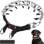 Dog Prong Collar, Adjustable Dog Training Collar with Quick Release Buckle for Small Medium Large Dogs (Silver, L/3.5mm Neck: 18"-20'' Weight:70 lbs) - Image 9