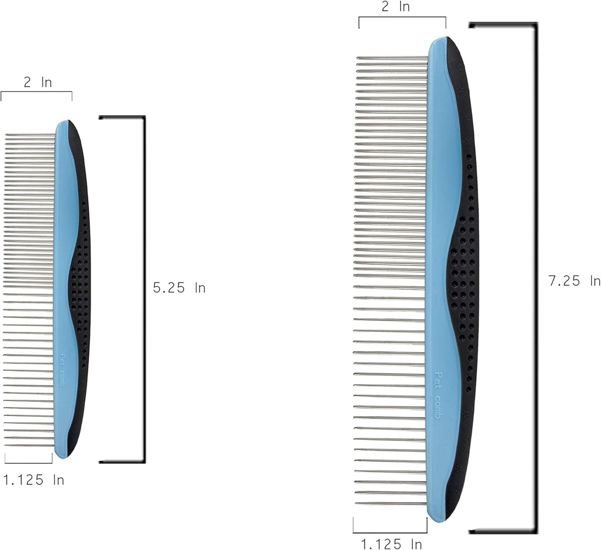 Vingvo cat grooming kit showing dual spacing teeth for detangling mats
