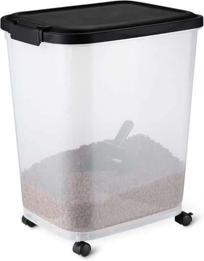 Amazon Basics 50lbs capacity food container side profile