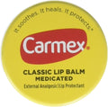 Carmex classic medicated lip balm front view jar
