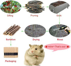 Natural wood chew toys suitable for hamsters and chinchillas